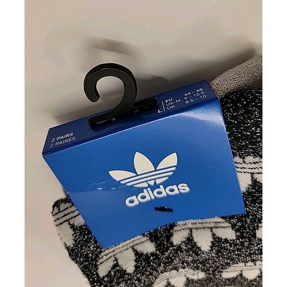 ADIDAS Originals Monogram Full‎ Glitter Crew Socks 2 Pack HC9527 Unisex L 9-10.5 - Picture 4 of 5